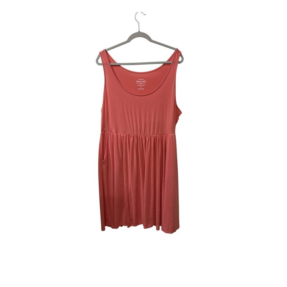 Torrid Womens Super Soft Coral Tank Dress With Pockets Size 3 Flowy Lightweight